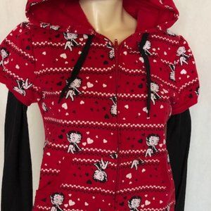 Betty Boop Fleece Hoodie Size Junior M 7/9